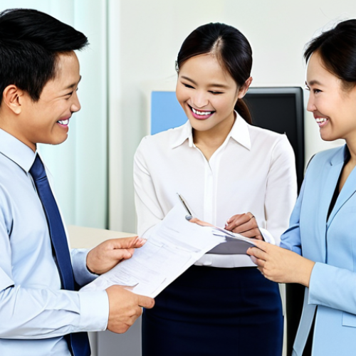 Workplace Harmony**

"A diverse group of fully clothed Vietnamese professionals collaborating in a bright, modern office. They are reviewing documents together, smiling and engaged in a positive discussion. The scene emphasizes teamwork and a fair work environment. Safe for work, appropriate content, fully clothed, professional, perfect anatomy, correct proportions, natural pose, high quality, well-formed hands, proper finger count, natural body proportions, modest clothing."

**